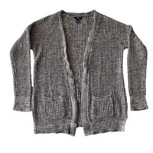 GAP heathered gray, loose, relaxed fit cardigan, size M